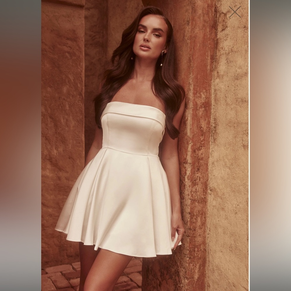 MESHKI || Eileen Mini Dress - White 👰🏼‍♀️✨🤍